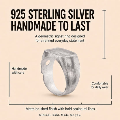 Lunar Crater Signet Ring