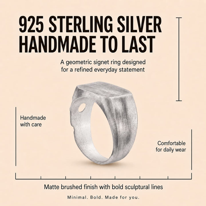 Lunar Crater Signet Ring