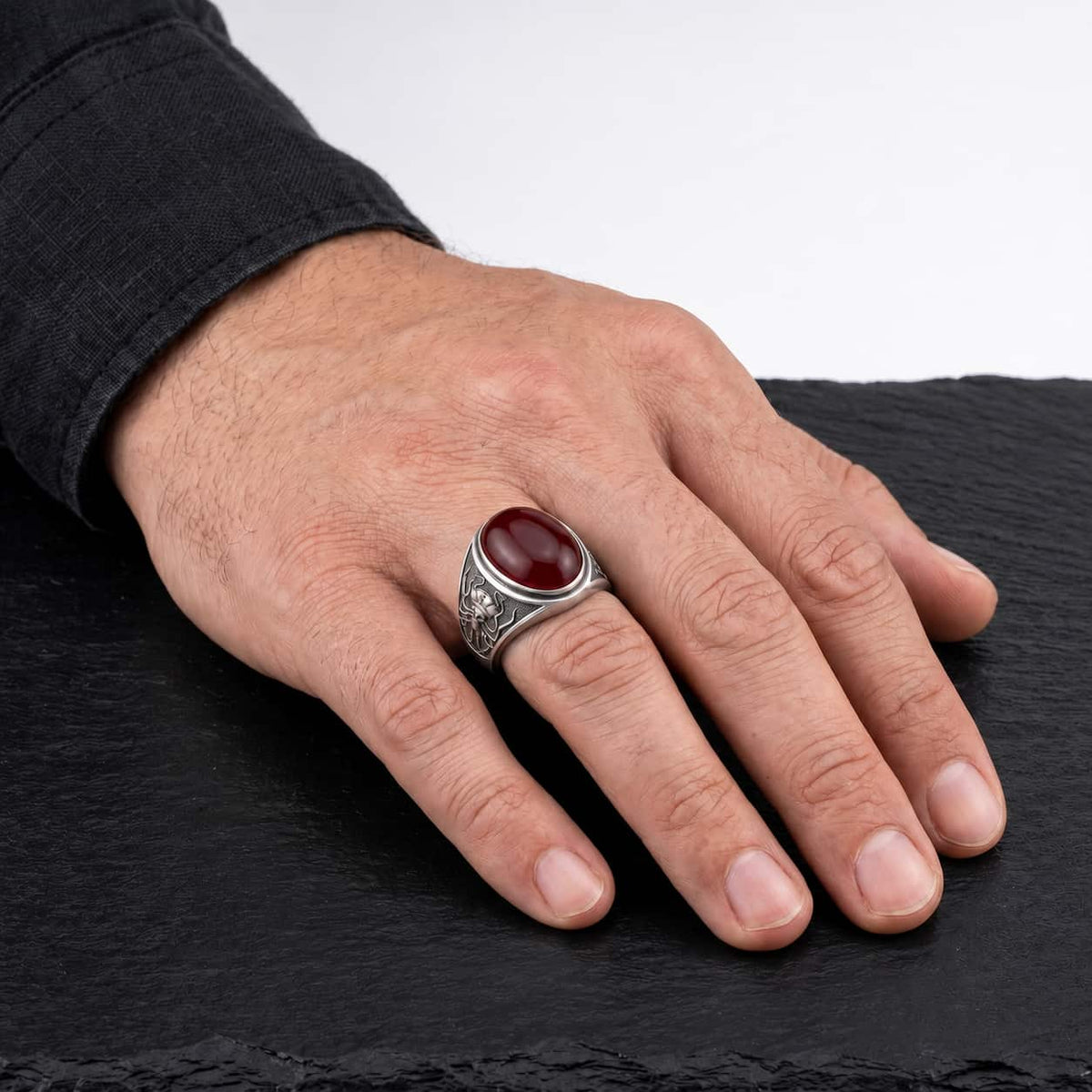 Pirate Octopus Carnelian Ring