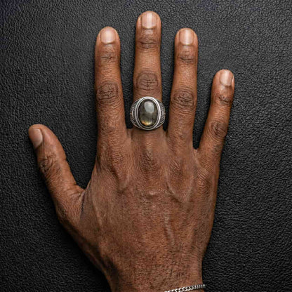 Pirate Octopus Labradorite Ring
