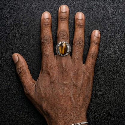 Pirate Octopus Tiger Eye Ring