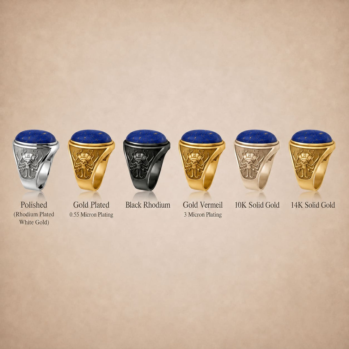 Pirate Octopus Lapis Ring