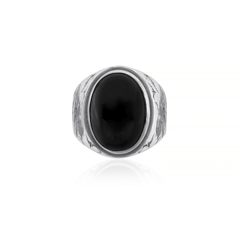 Cracked Onyx Ring top view