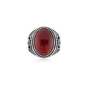 Double Dragon Carnelian Ring top view