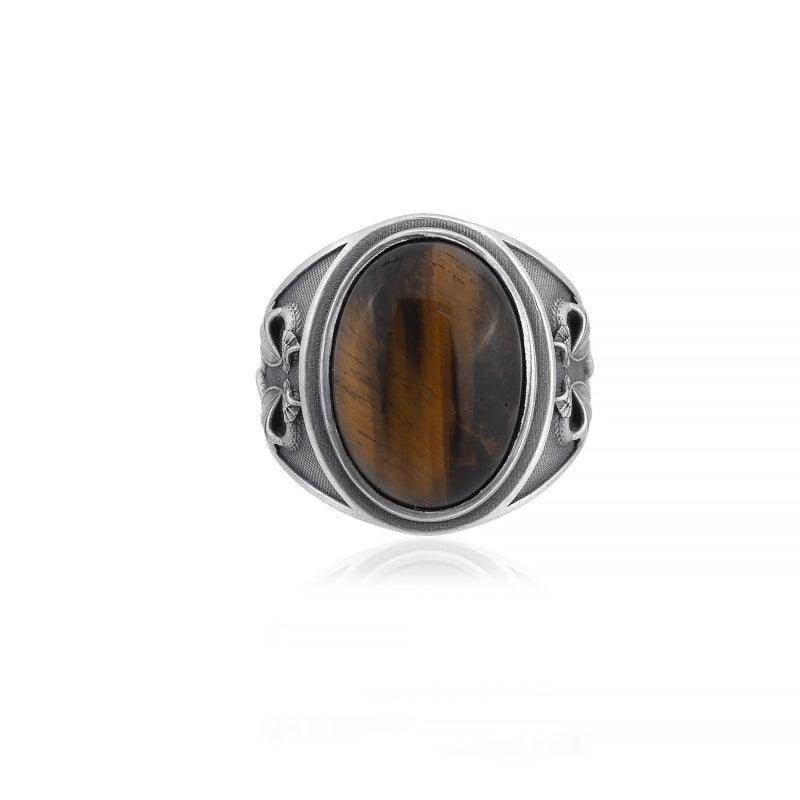 dragons tiger eye ring top view