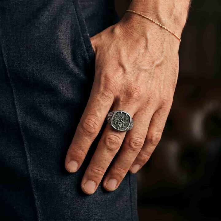 Saint Michael Signet Ring