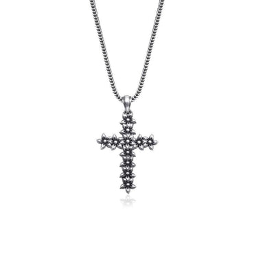 Floral Cross Pendant Necklace