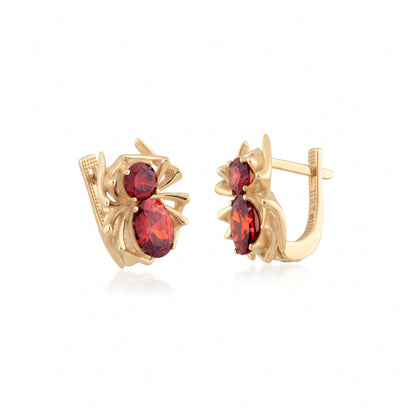 Crimson Widow Earrings