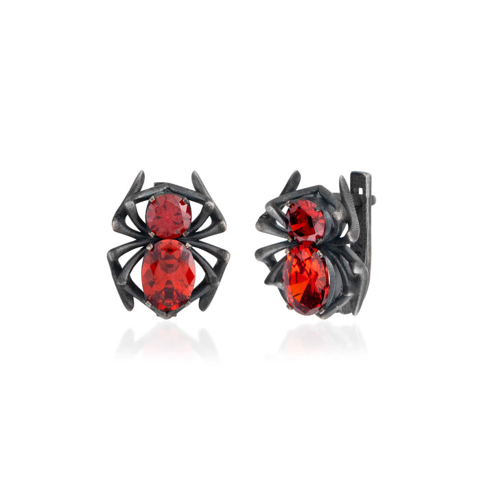 Crimson Widow Earrings
