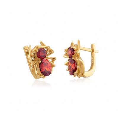 Crimson Widow Earrings
