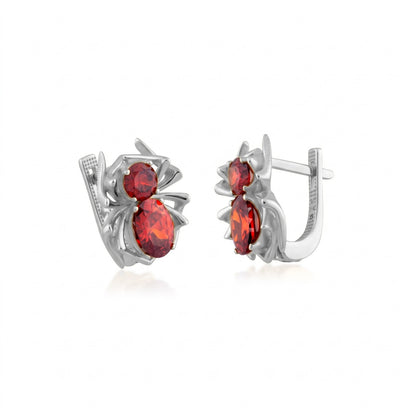 Crimson Widow Earrings
