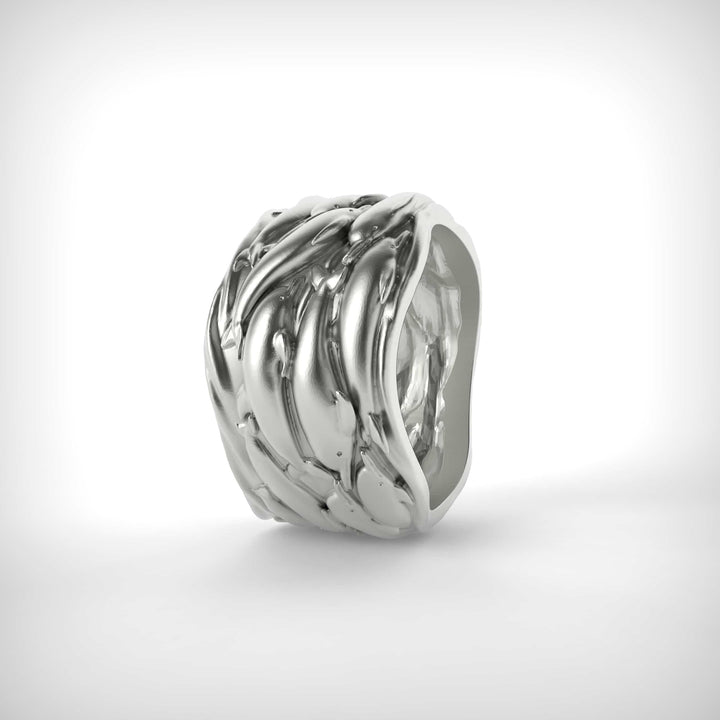 Dolphin Wave Band Ring