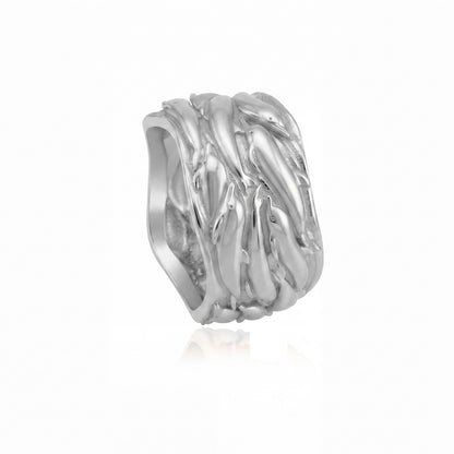 Dolphin Wave Band Ring