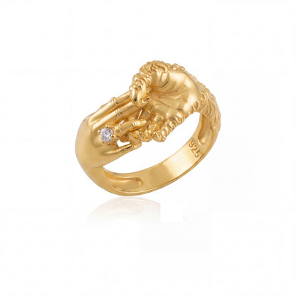 Beauty the Beast Hand Ring