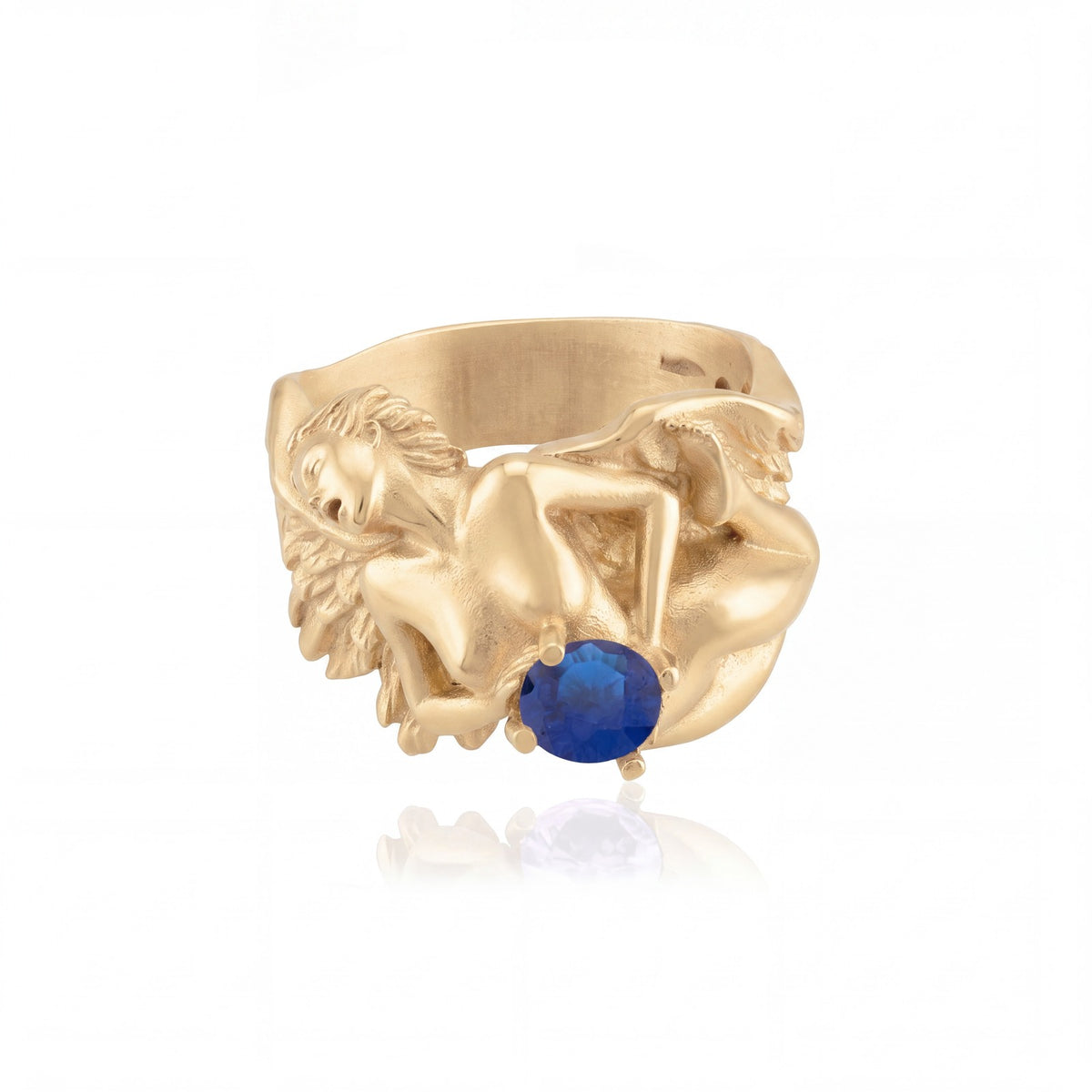 Fallen Angel Blue Stone Ring