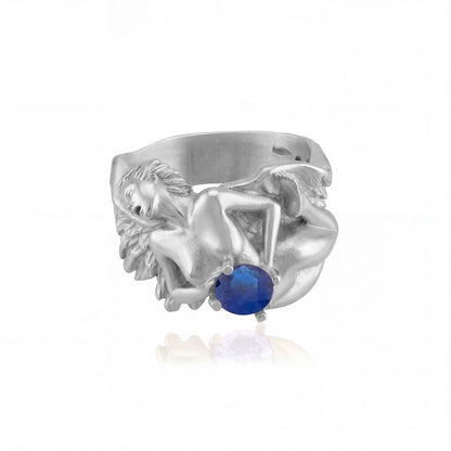 Fallen Angel Blue Stone Ring