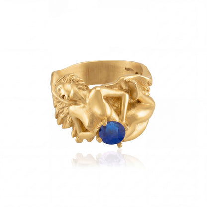 Fallen Angel Blue Stone Ring