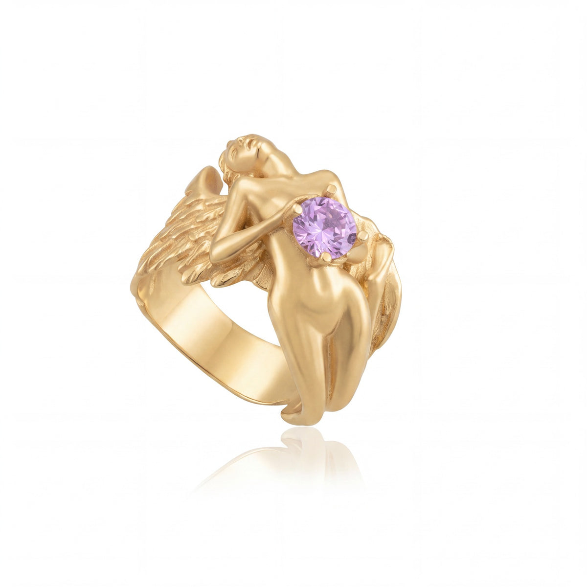 Fallen Angel Purple Stone Ring