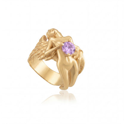 Fallen Angel Purple Stone Ring