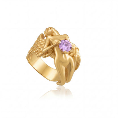 Fallen Angel Purple Stone Ring