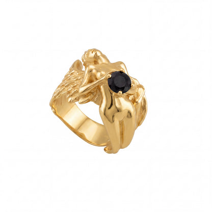 Fallen Angel Onyx Stone Ring