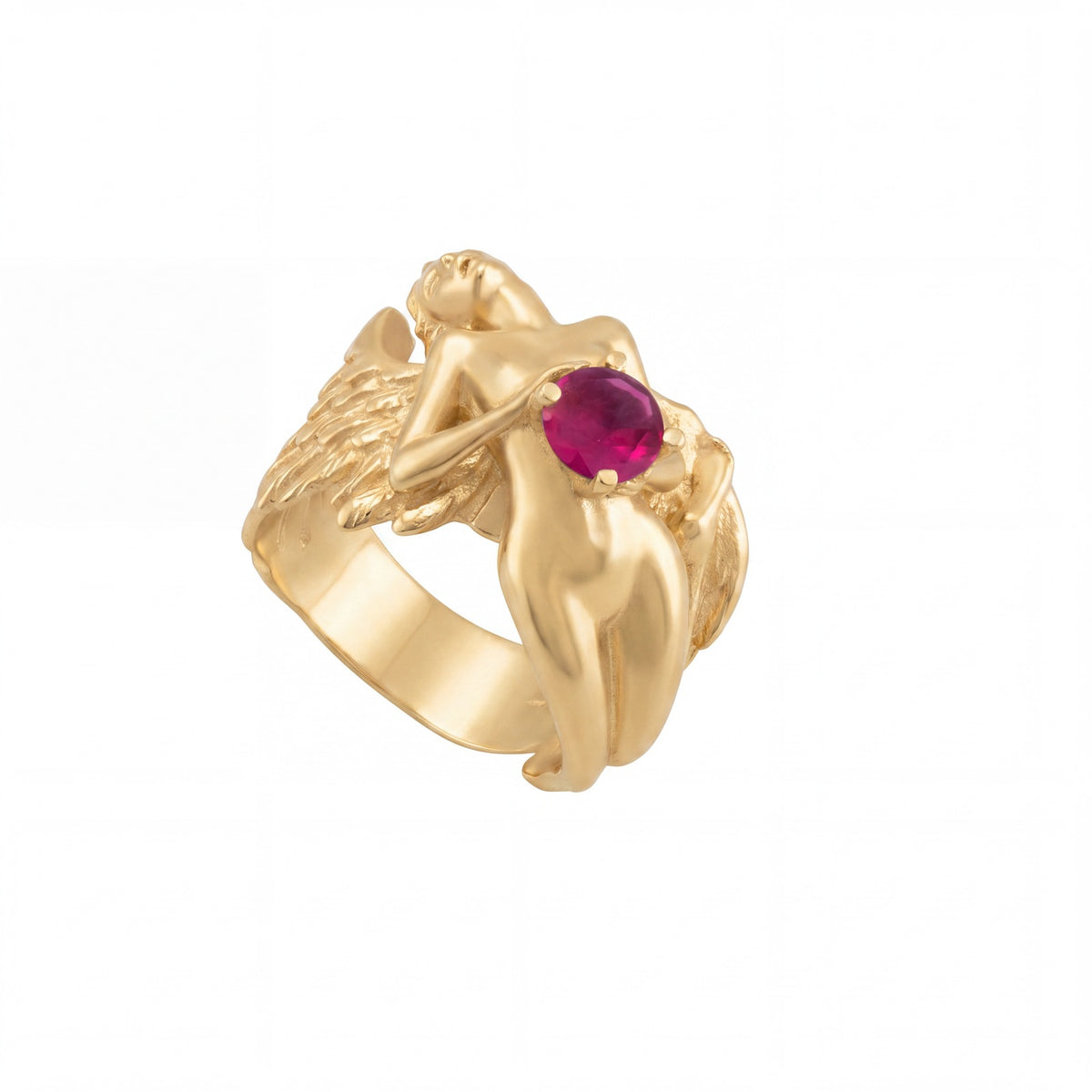 Fallen Angel Pink Stone Ring