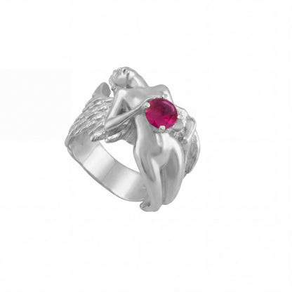 Fallen Angel Pink Stone Ring