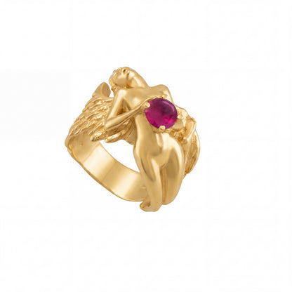 Fallen Angel Pink Stone Ring