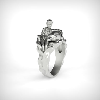 Mermaid and Dolphin Ring