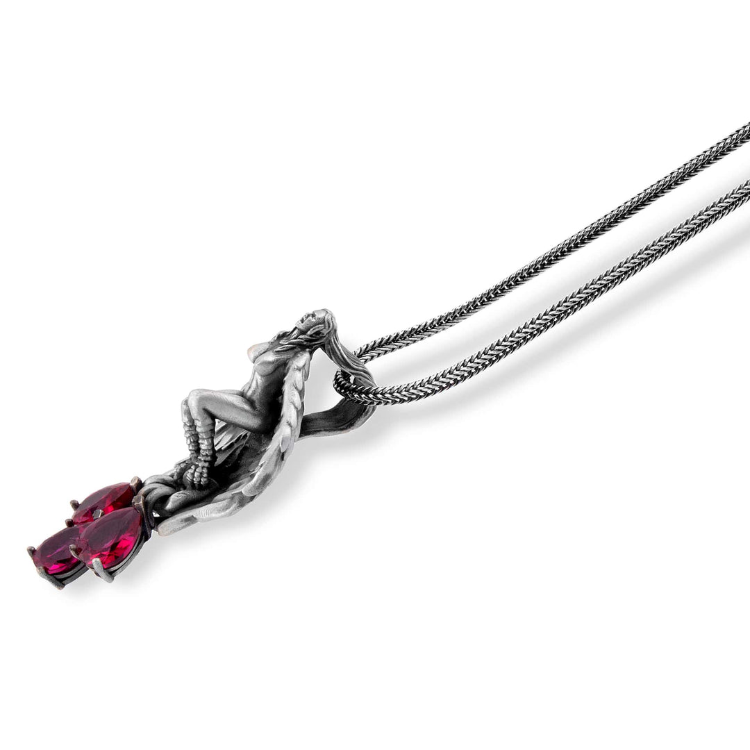 Scarlet Drop Angel Pendant