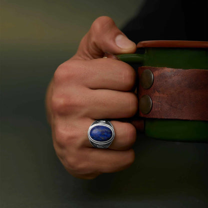 Angel Lapis Gemstone Ring