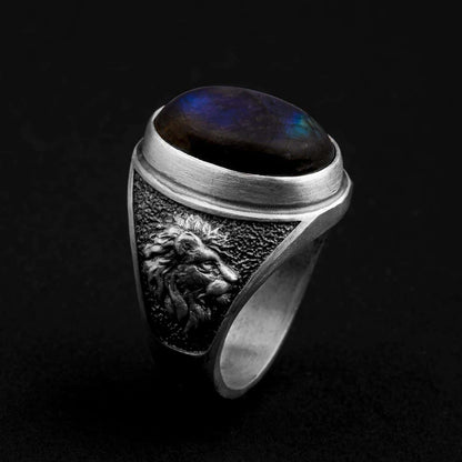 Lion Labradorite Gemstone Ring