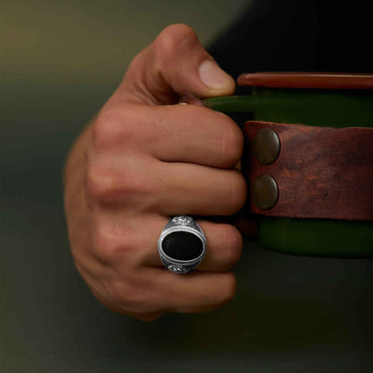 Lion Onyx Gemstone Ring