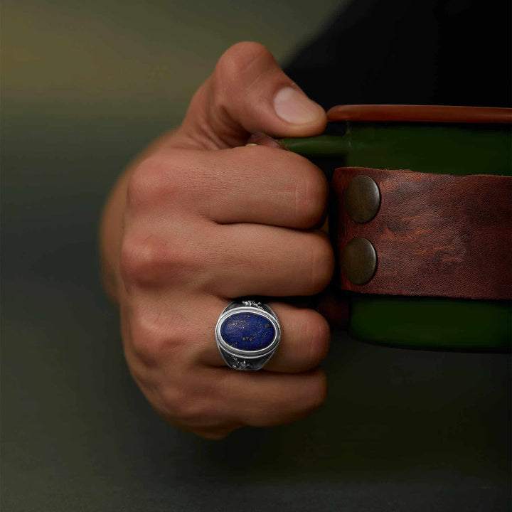Poseidon Lapis Gemston Ring