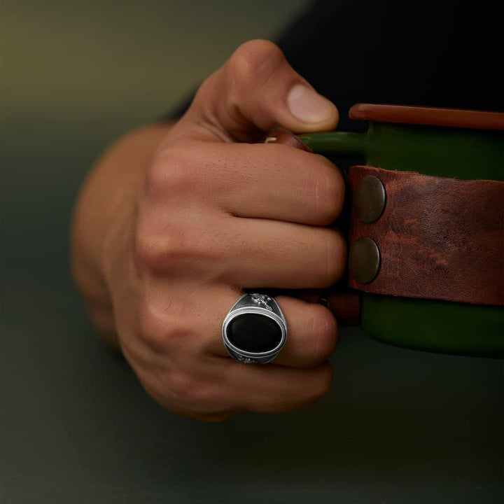 Poseidon Onyx Gemston Ring
