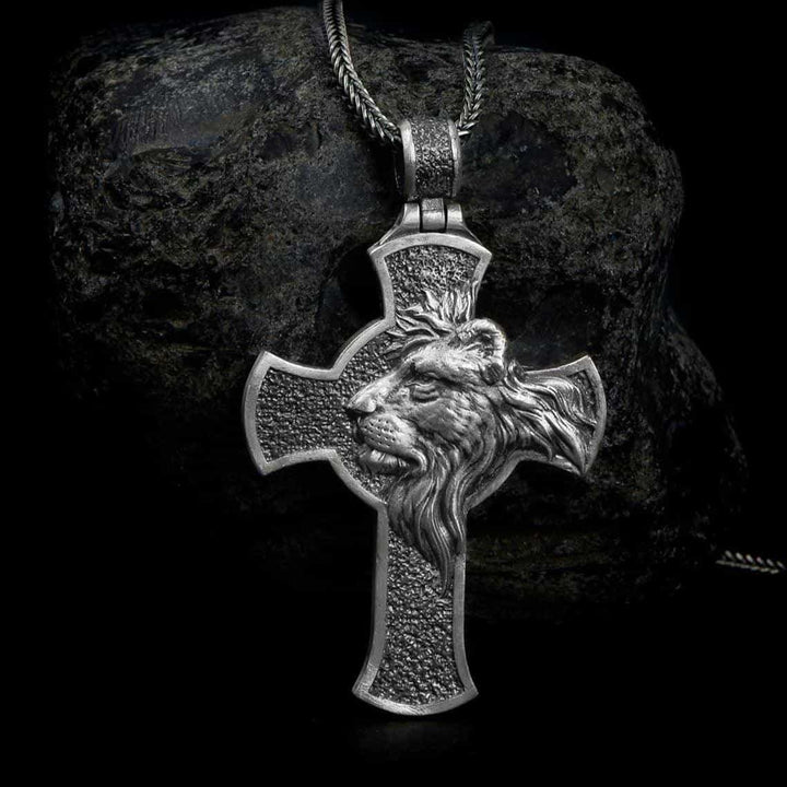 Cross Lion Necklace