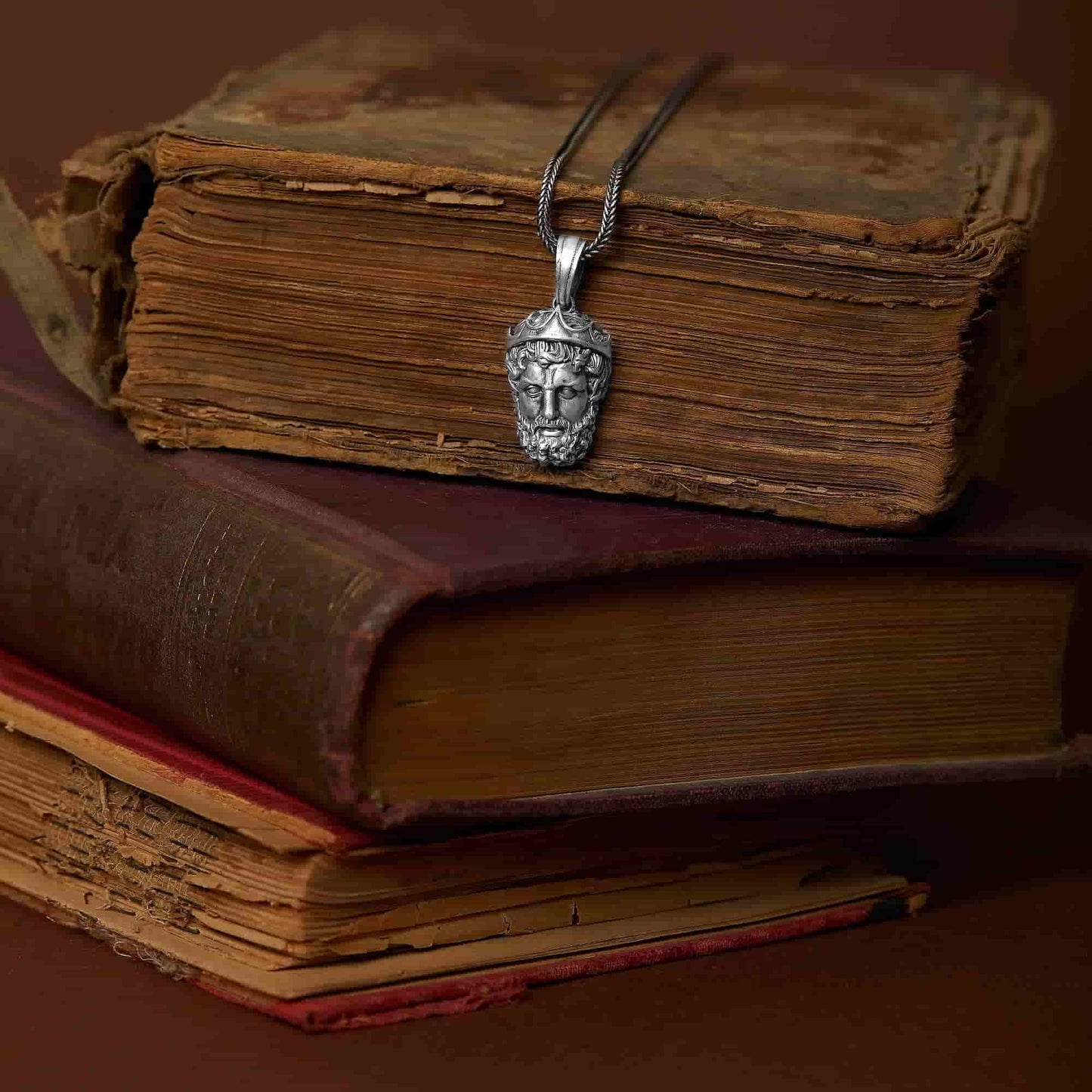 Poseidon Head Necklace