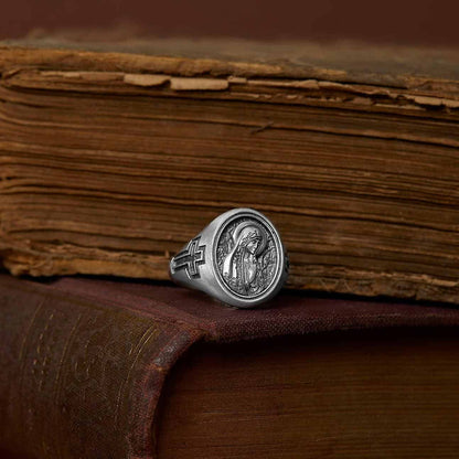 Virgin Mary Cross Ring