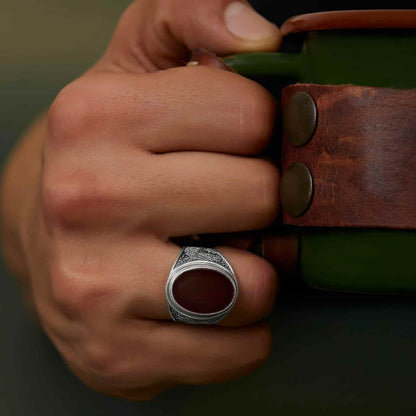 Tree Of Life Carnelian Ring