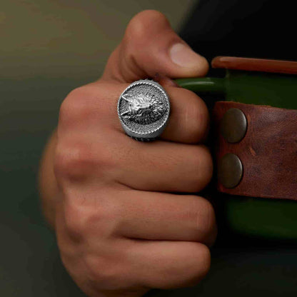 Wolf Head Ring