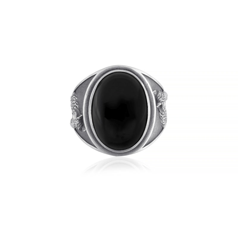 Horse Onyx Ring top view