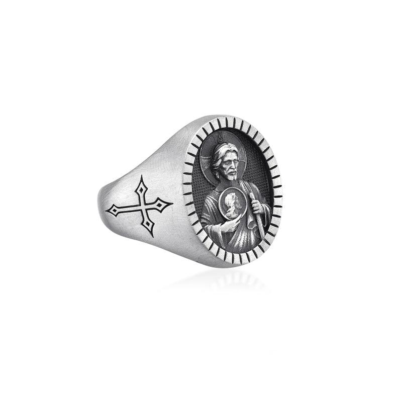 Saint Jude Signet Ring side view