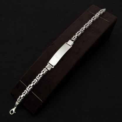 Custom King Square Chain Bracelet