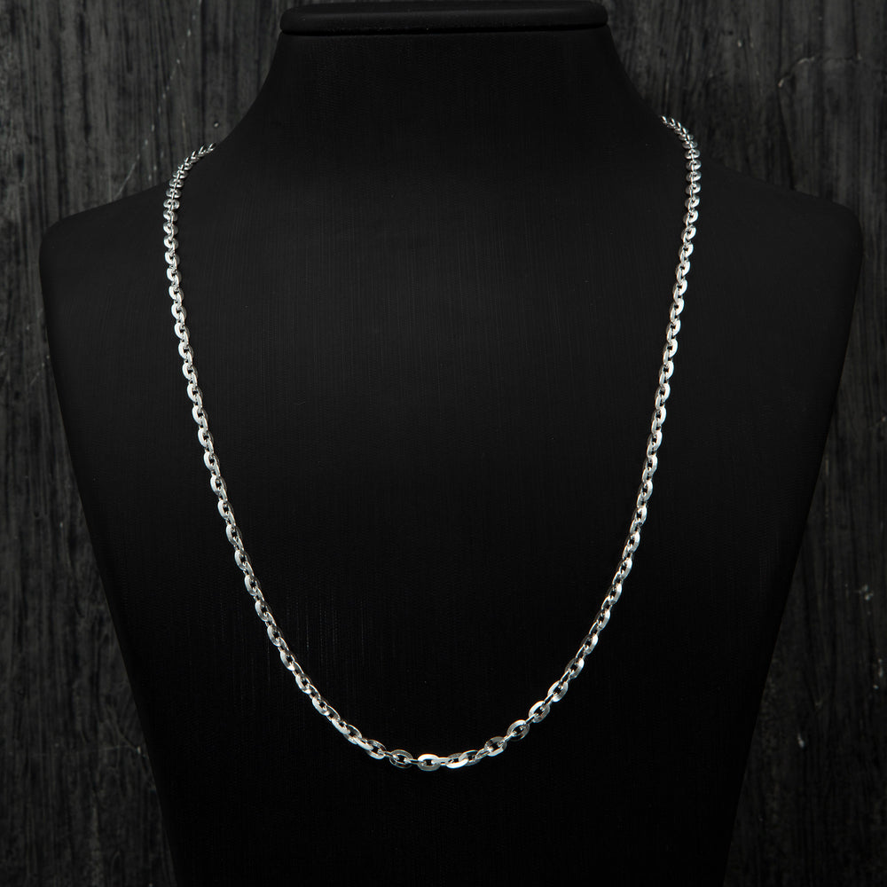 Anchor Chain Necklace on the neck view