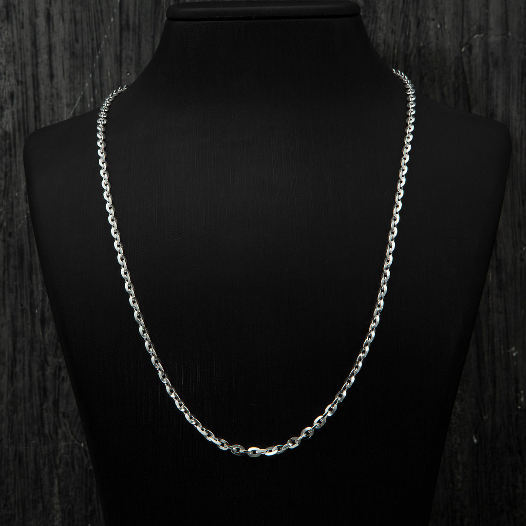 Anchor Chain Necklace on the neck view