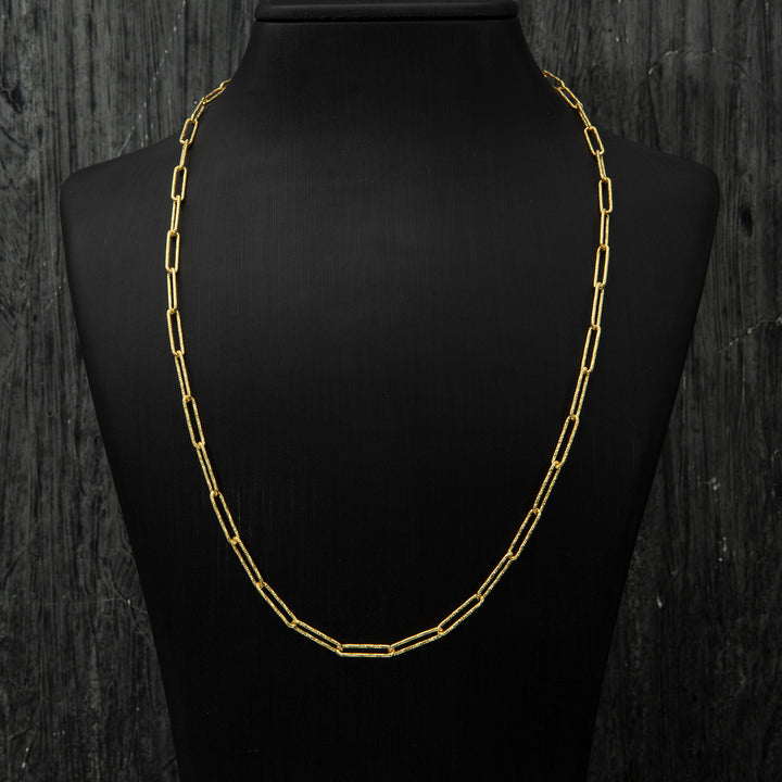 Paperclip Gold Plated Necklace