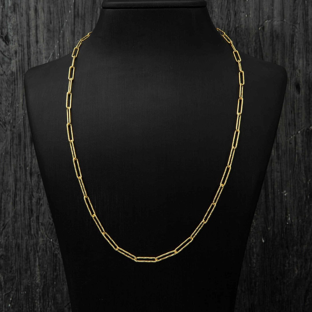 Paperclip Gold Plated Necklace