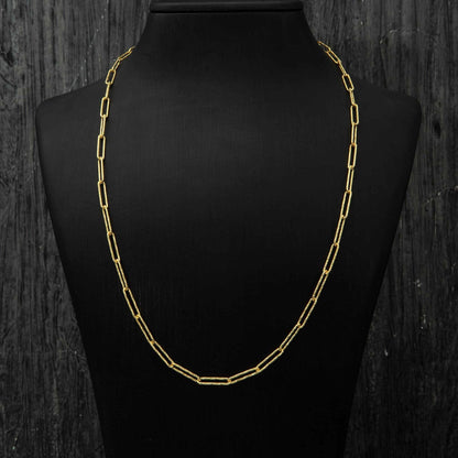 Paperclip Gold Plated Necklace