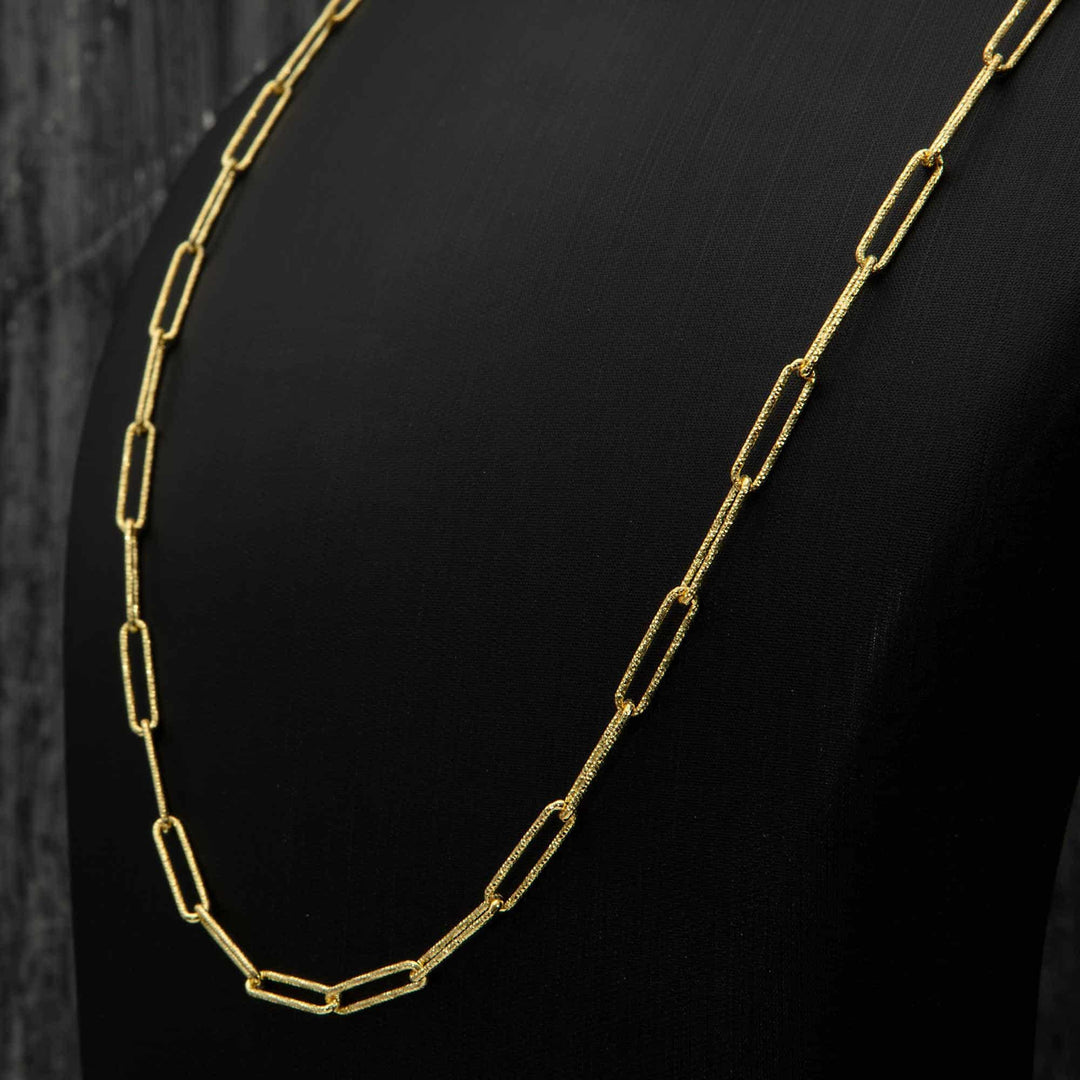 Paperclip Gold Plated Necklace