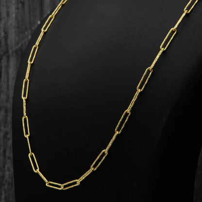 Paperclip Gold Plated Necklace